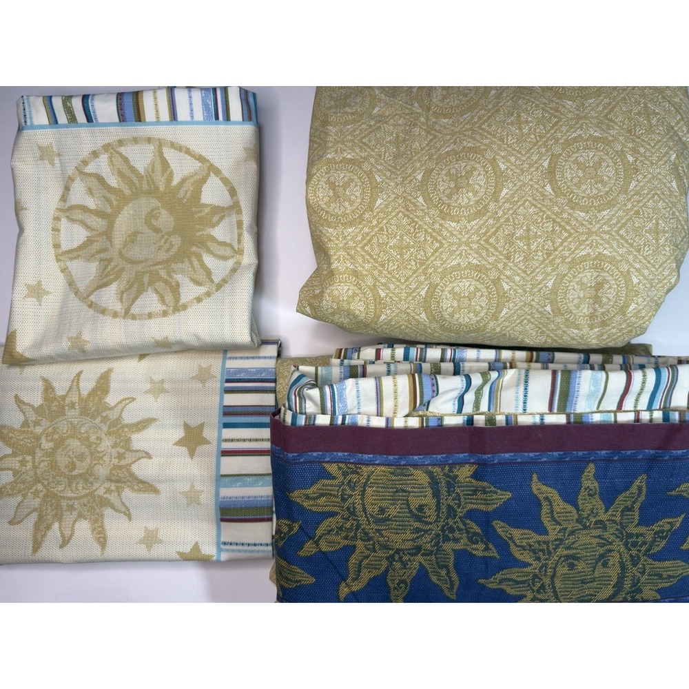 Westpoint Stevens Sheet Set Celestial KING 4pc Moon Stars Stripes Whimsigoth Y2K